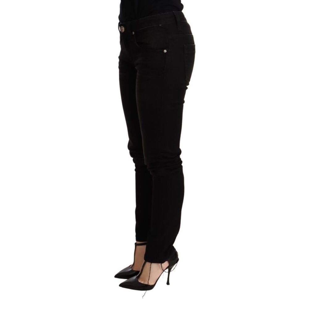 Acht Black Low Waist Skinny Denim Women's Trouser